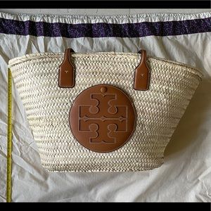 Tory Burch Ella Straw Basket Tote